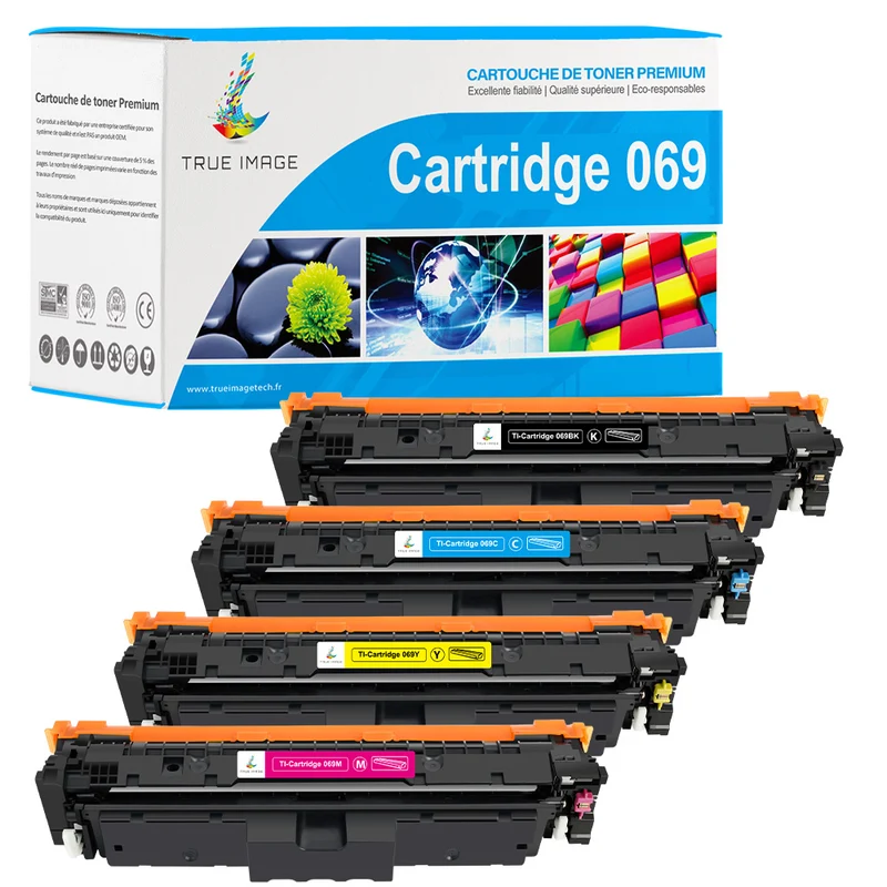 Canon i-SENSYS MF750C Toners Compatibles (Avec Puce) - 069 069H Pack