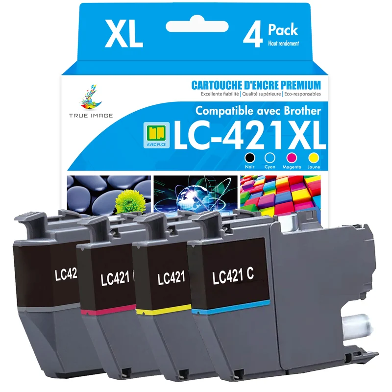 Compatible Brother MFC j1010dw Cartouches d'encre - LC421XL Cartouches d'encre