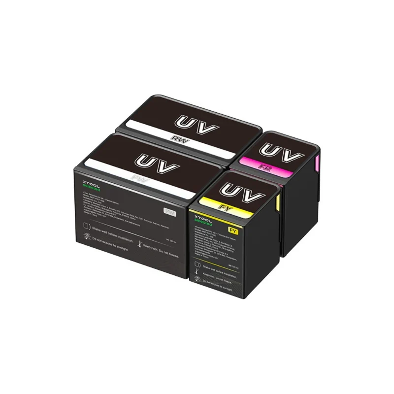 xTool - Kit Etendu d'Encre UV (UV Ink Expansion Set) - 2 x 125ml + 2 x 290ml