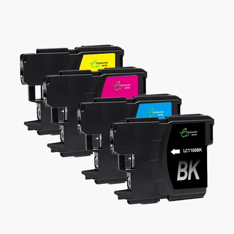 BROTHER LC-980/1100 Cartouche d'encre compatible - 4 Couleurs | Recyclée et écologique