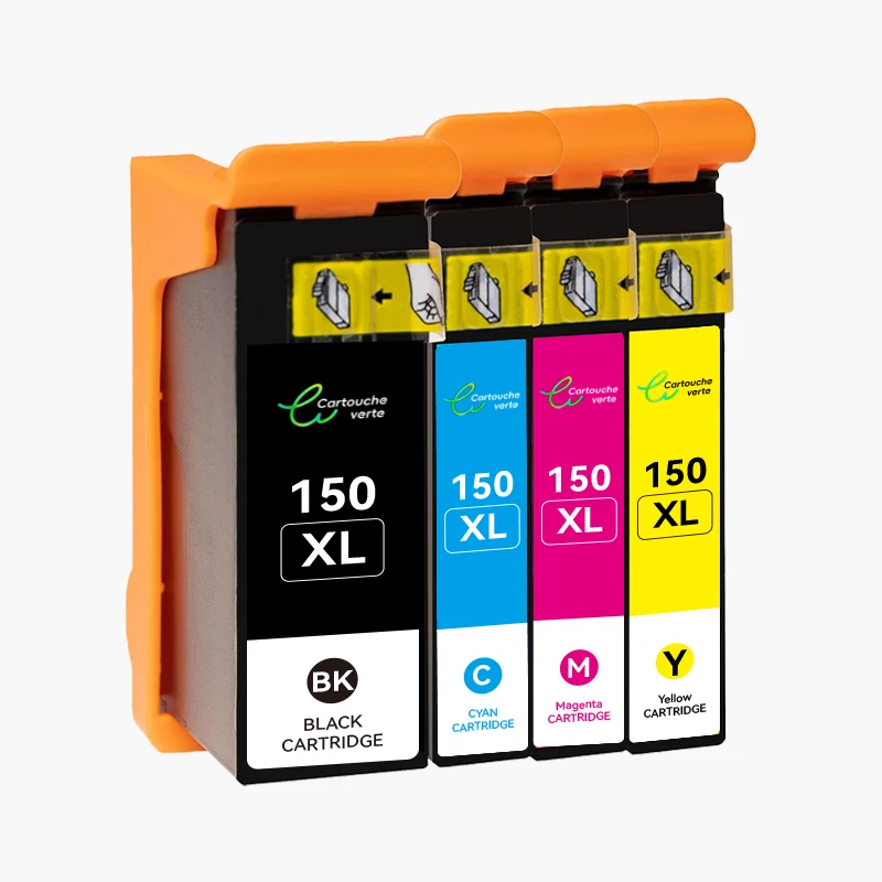 Lexmark 150XL Cartouche d'encre compatible - 4 Couleurs（Noir/Couleur） | Recyclée et écologique - Format XL