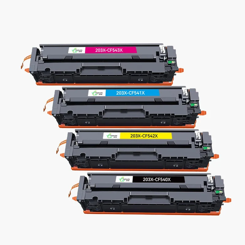 HP 203X（CF540X / CF541X / CF542X / CF543X） Compatible Toner - 4 Couleurs - Format XL | Cartouche verte