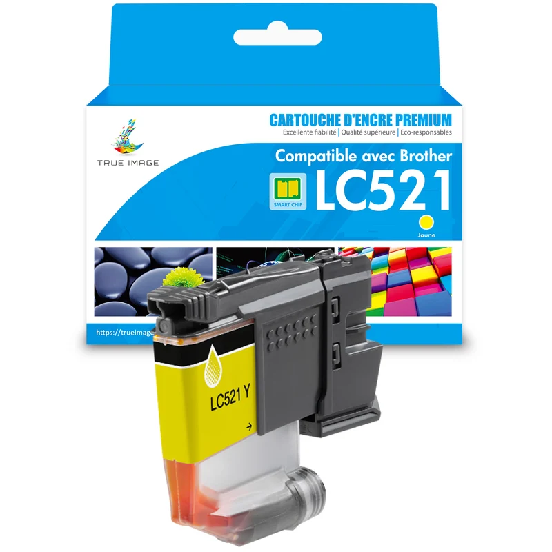 Brother LC521 Jaune Cartouche d'encre compatible