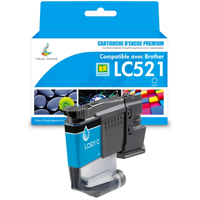 Brother LC521 Cyan Cartouche d'encre compatible