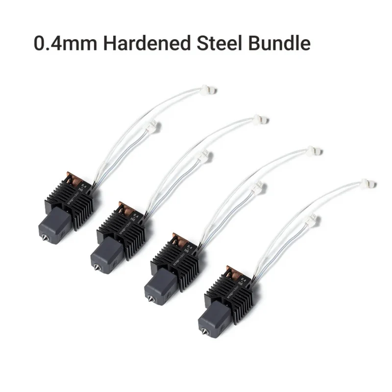 Snapmaker - U1 - Tête d'Extrusion Buse 0,4 mm Acier trempé (Hardened Steel Hot End Bundle) - 4 pcs