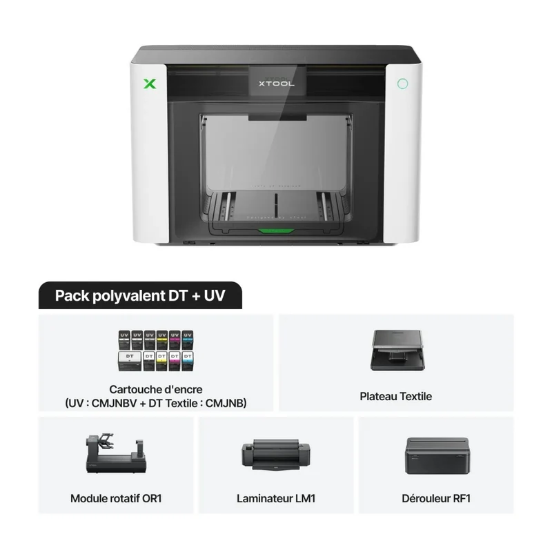 xTool - O1 Omni Printer - Pack Polyvalent DT + UV (UV&DTG Versatile Bundle)
