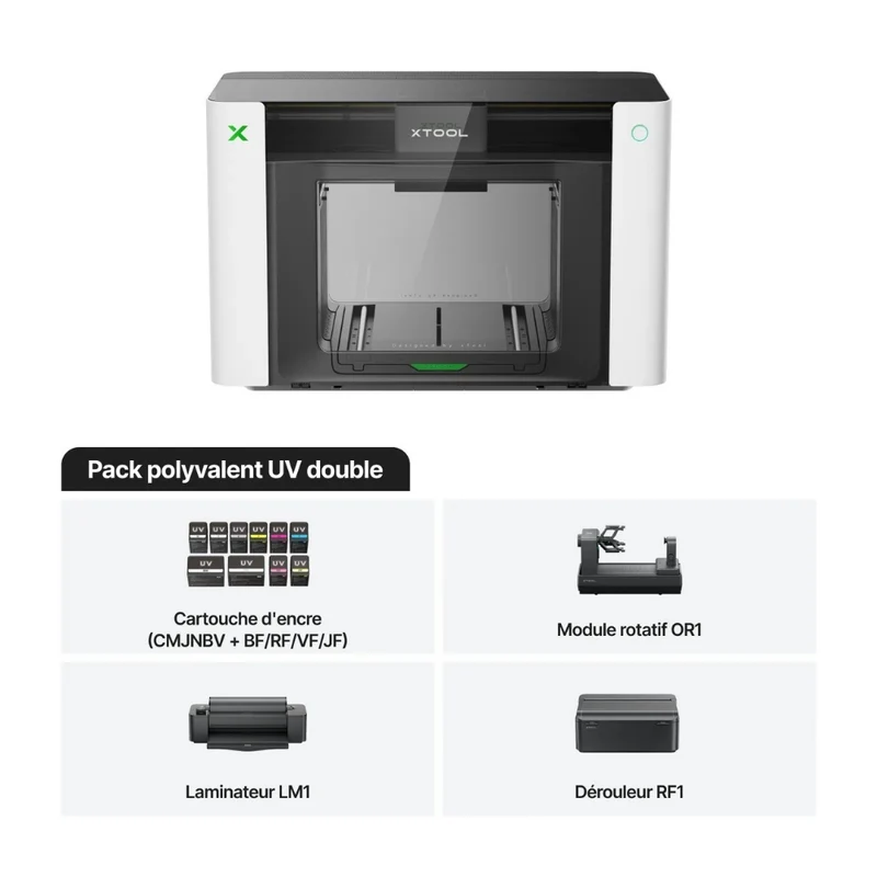 xTool - O1 Omni Printer - Pack Polyvalent UV Double (Dual UV Versatile Bundle)