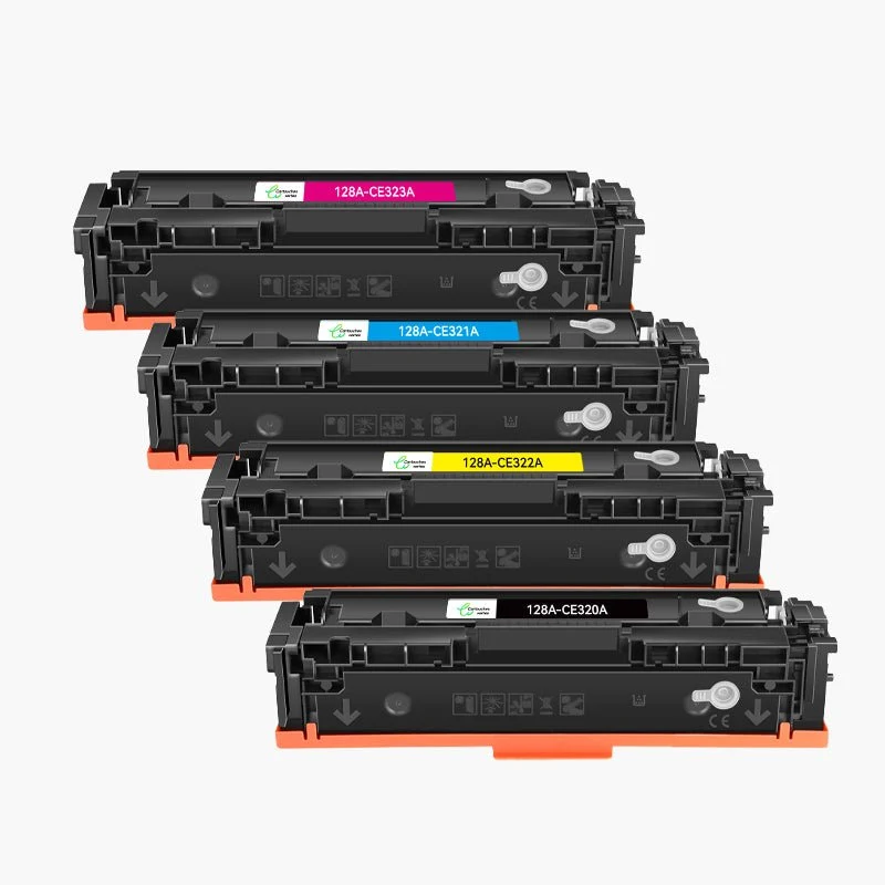 HP 128A (CE320A / CE321A / CE322A / CE323A) - Compatible Toner - 4 Couleurs (Format Standard) | Cartouche verte