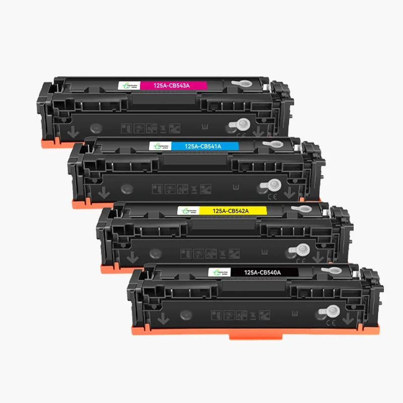 HP 125A (CB540A / CB541A / CB542A / CB543A) - Compatible Toner - 4 Couleurs (Format Standard) | Cartouche verte