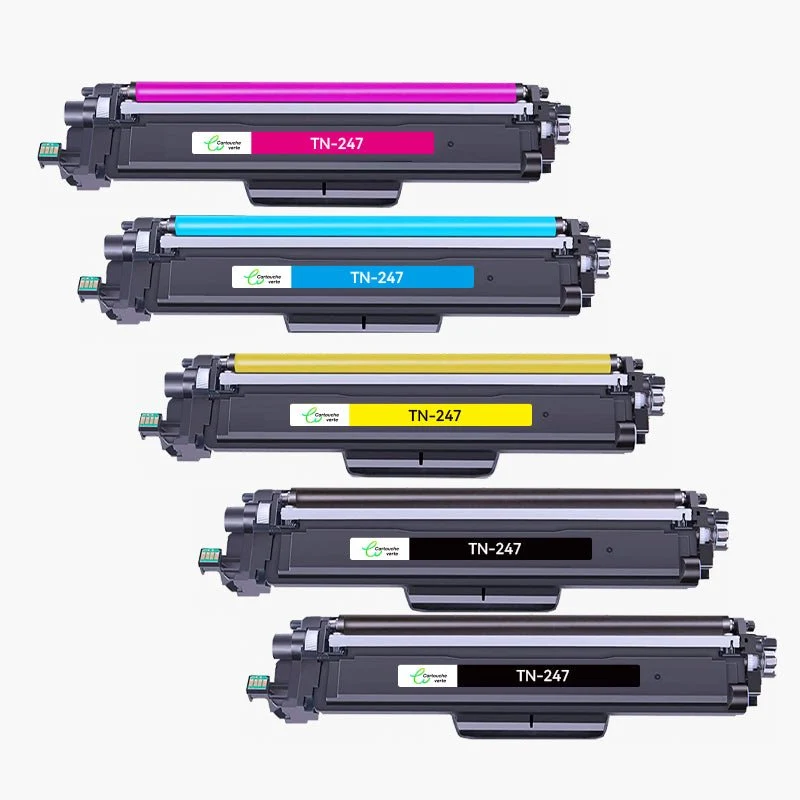 Toner Compatible Brother TN247/TN243 – Pack 4 Couleurs – Haute Capacité – Pour DCP-L3550CDW / MFC-L3750CDW – Écologique & Haute Qualité | Cartouche Verte