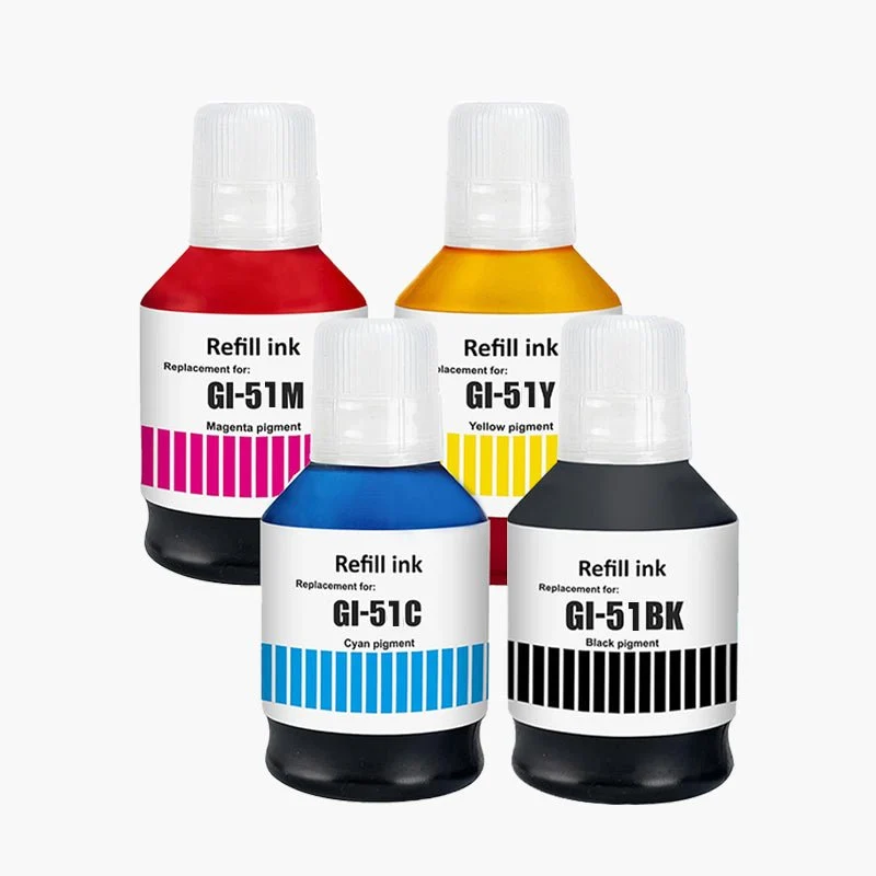Bouteilles d'encre compatibles CANON GI-51 / GI51 – Solution économique et écologique | Cartouche Verte