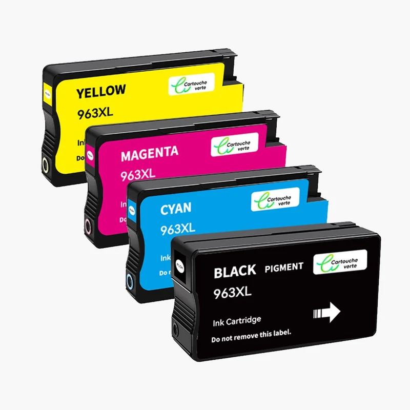HP 963XL Cartouche d'encre Compatible - 4 Couleurs | Recyclée et écologique - Format XL