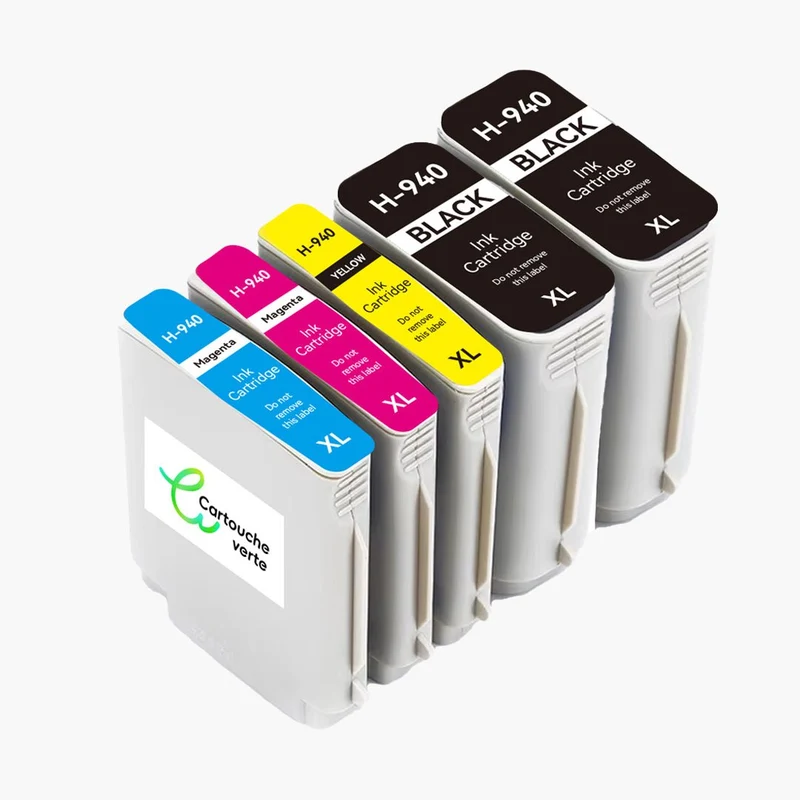 HP 940XL Cartouche d'encre compatible - 4 Couleurs | Recyclée et écologique - Format XL