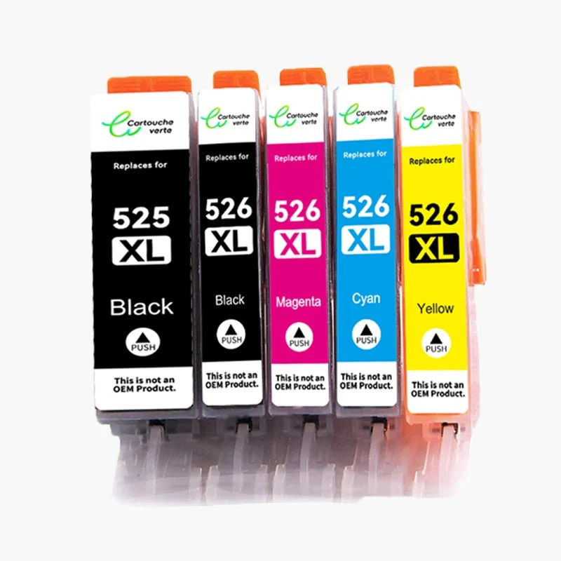 CANON PGI-525/CLI-526 XL Cartouche d'encre compatible - 4 Couleurs | Recyclée et écologique - Format XL