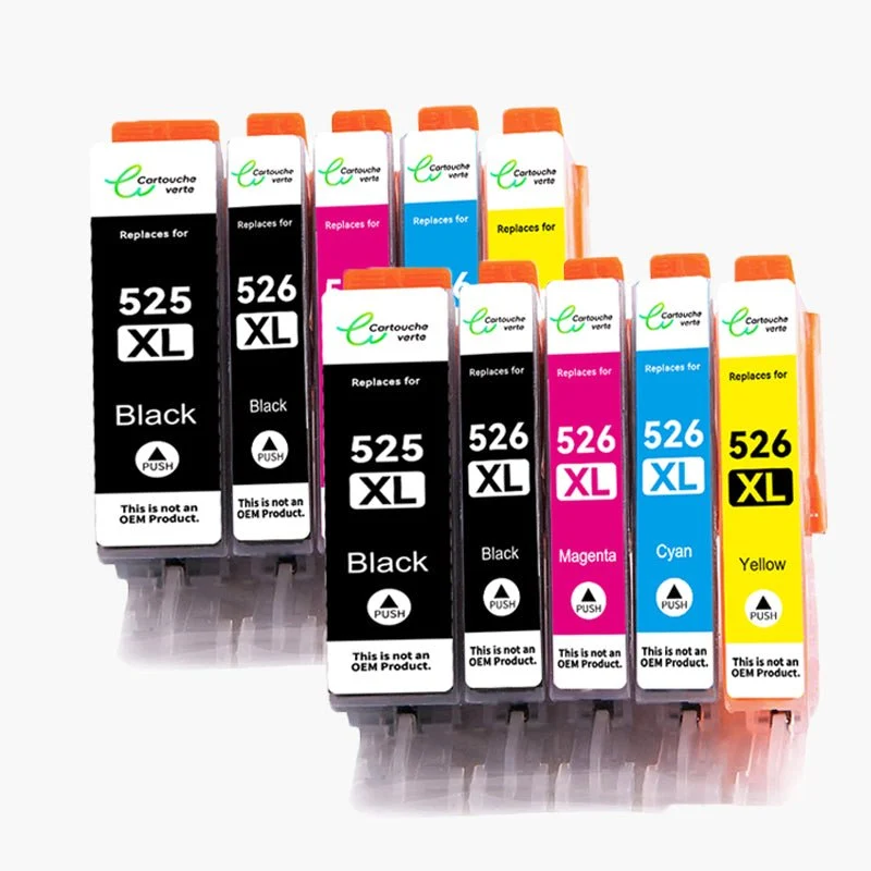 CANON PGI-525/CLI-526 XL Cartouche d'encre compatible - 4 Couleurs | Recyclée et écologique - Format XL