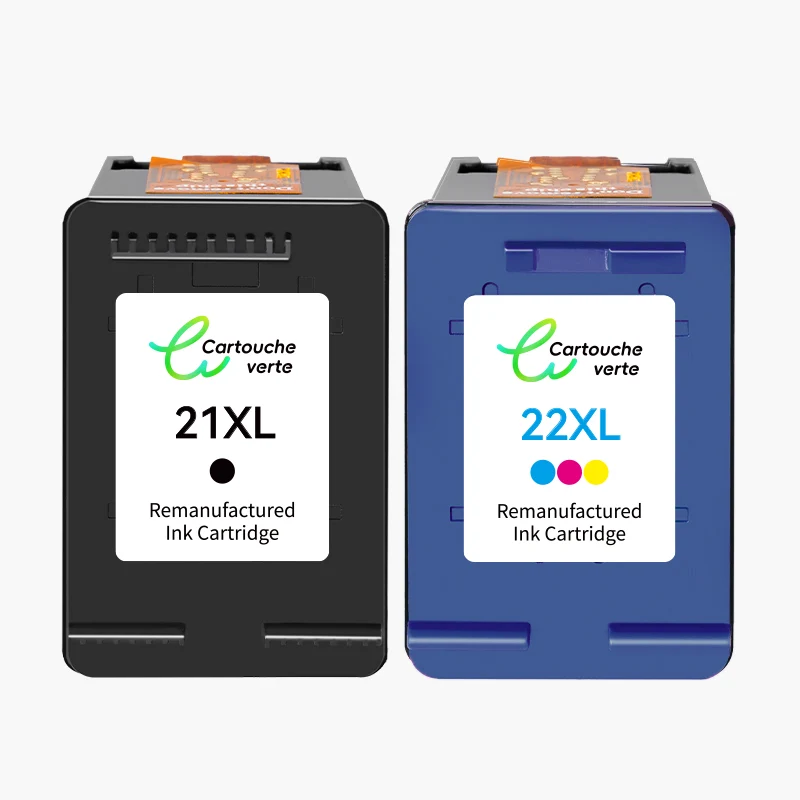 HP 21/22XL Cartouche d'encre compatible （Noir et Couleur ）| Haute qualité - Indication niveau d encre - Format XL