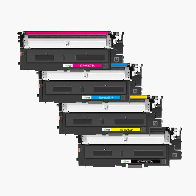 HP 117A (W2070A) Compatible Toner-4 COULEURS(grande capacité)|Cartouche verte
