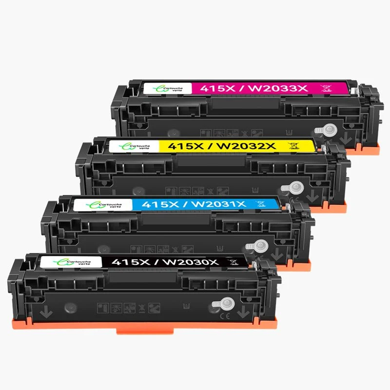 HP 415X (W2030X / W2031X / W2032X / W2033X) Cartouches Toner Compatibles – Pack Haute Capacité Jusqu’à 7500 Pages – Pour HP M479fdw / M454dw