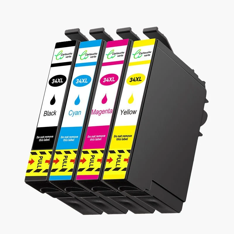 EPSON 34XL Cartouche d'encre compatible - 4 Couleurs | Recyclée et écologique - Format XL