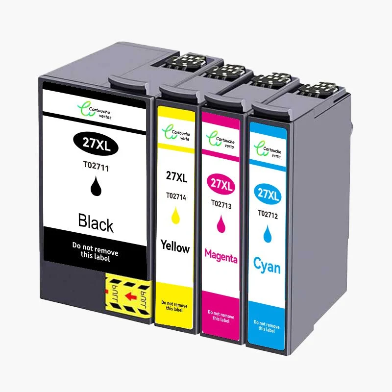 EPSON 27XL Cartouche d'encre compatible - 4 Couleurs | Recyclée et écologique - Format XL