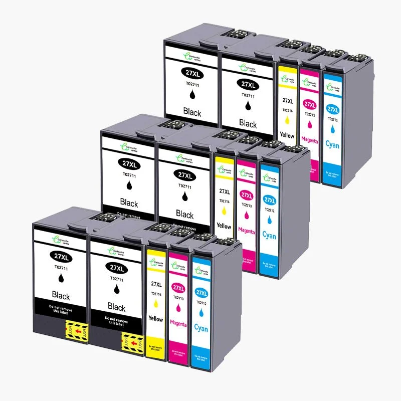 EPSON 27XL Cartouche d'encre compatible - 4 Couleurs | Recyclée et écologique - Format XL