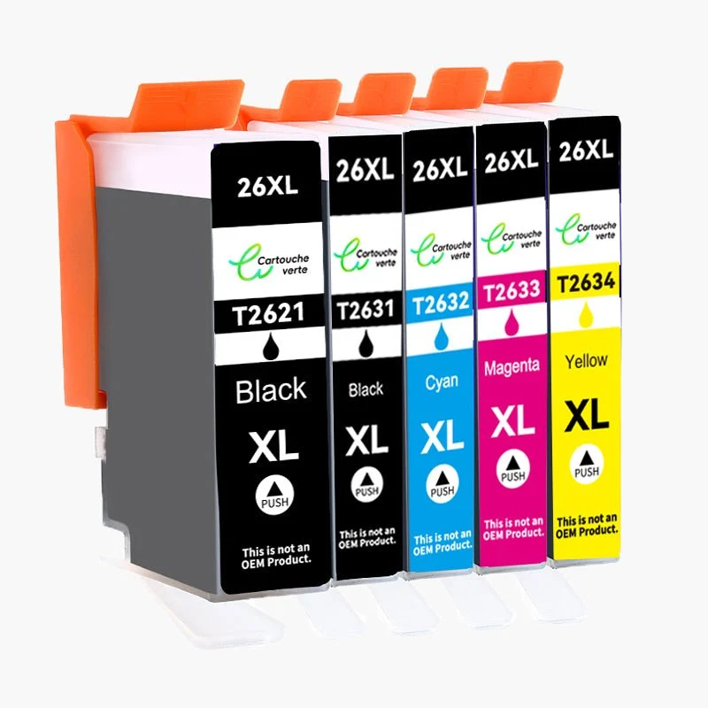EPSON 26XL Cartouche d'encre compatible - 4 Couleurs | Recyclée et écologique - Format XL