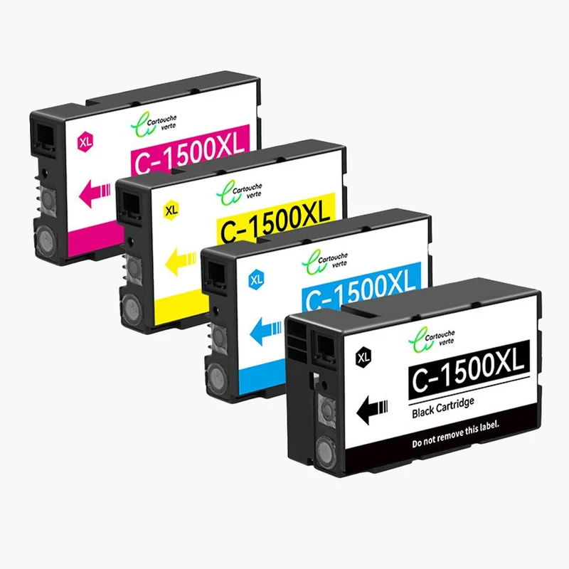 CANON PGI-1500XL Cartouche d'encre compatible - 4 Couleurs | Recyclée et écologique - Format XL