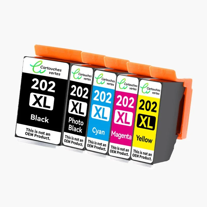 EPSON 202XL Cartouche d'encre Compatible - 4 Couleurs | Recyclée et écologique - Format XL