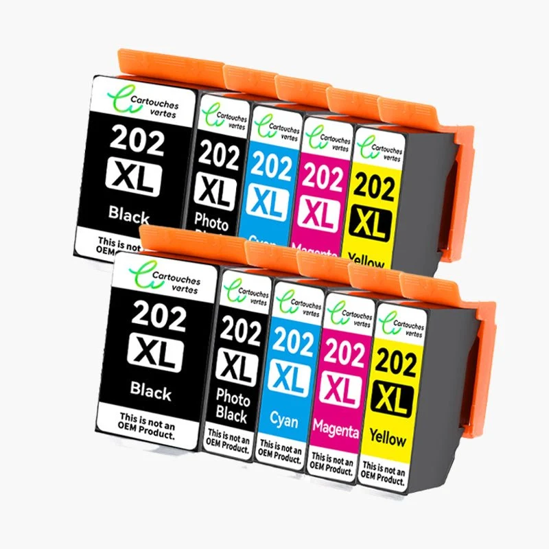EPSON 202XL Cartouche d'encre Compatible - 4 Couleurs | Recyclée et écologique - Format XL