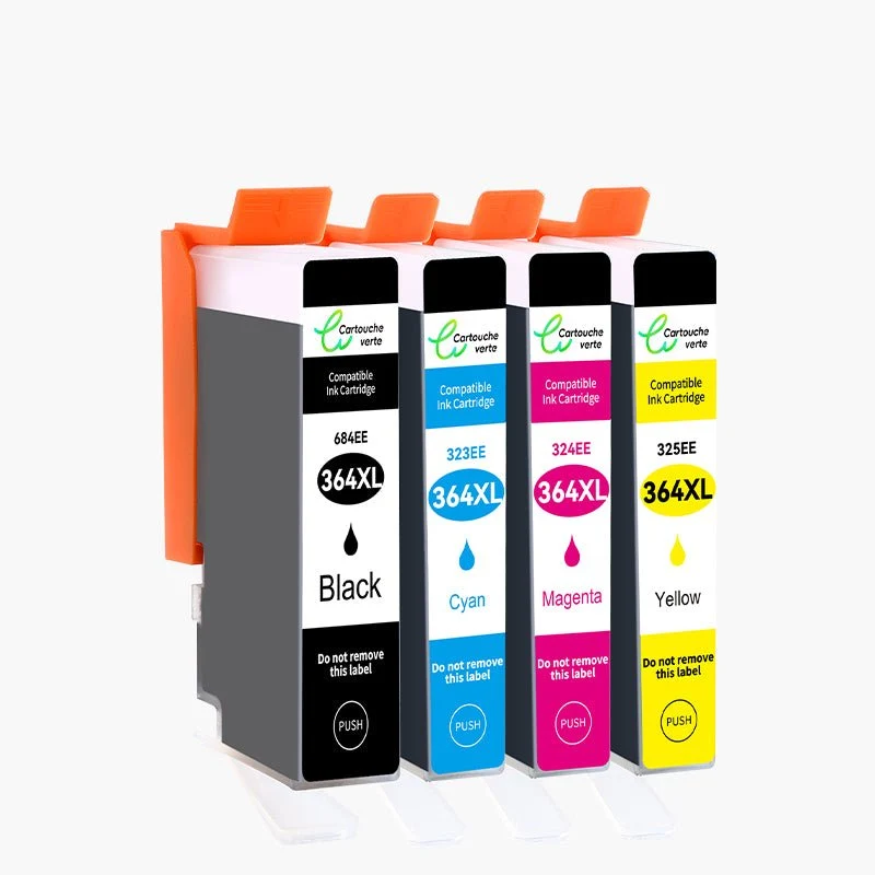 HP 364XL Cartouche d'encre Compatible - 4 Couleurs | Recyclée et écologique - Format XL