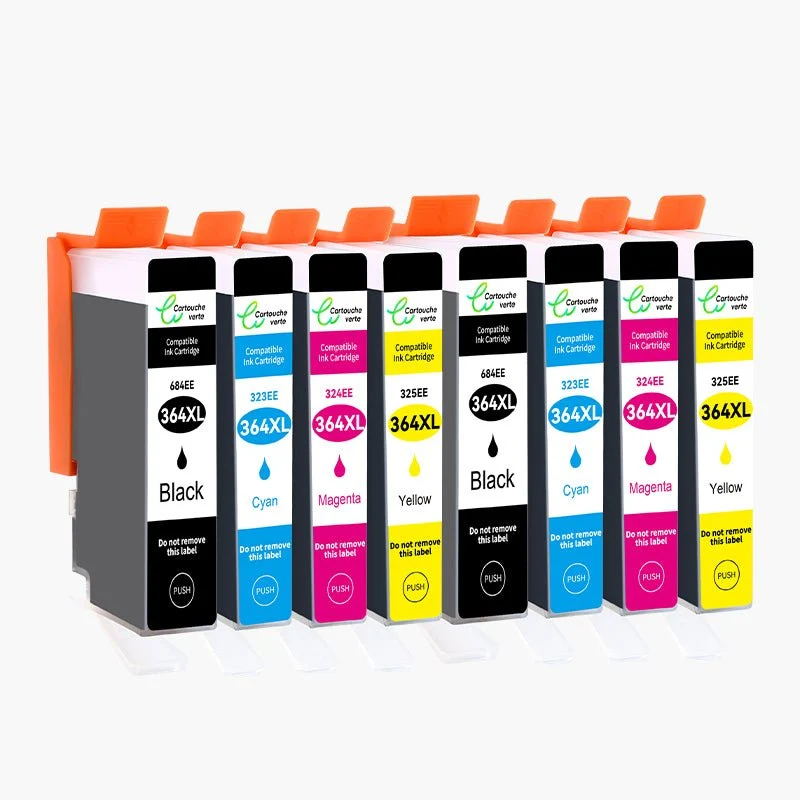 HP 364XL Cartouche d'encre Compatible - 4 Couleurs | Recyclée et écologique - Format XL
