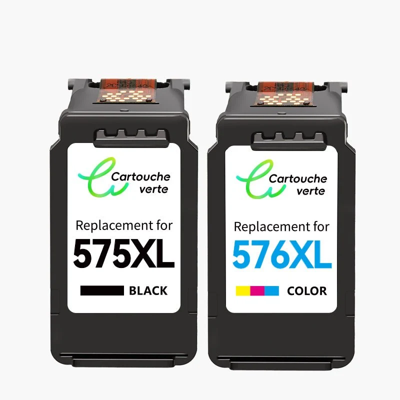 CANON PG-575XL/CL-576XL Cartouche d'encre compatible （Noir/Couleur）| Recyclée et écologique-Indication niveau d encre- Format XL