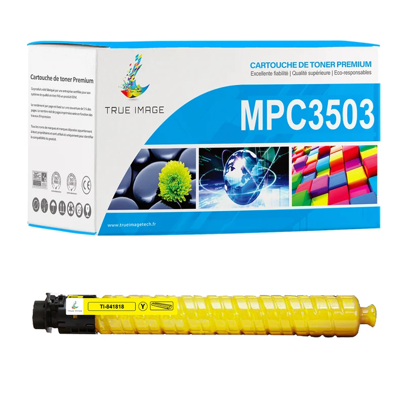 Compatible Ricoh 841818 Toner Jaune 18000 pages