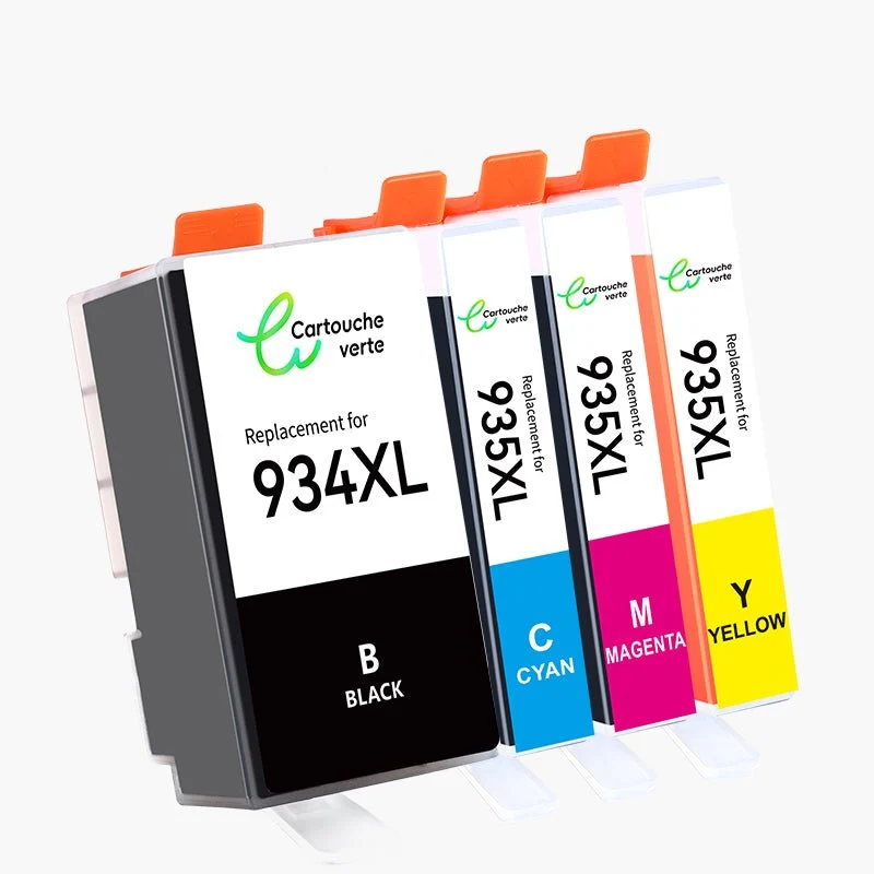 HP 934/ 935XL Cartouche d'encre Compatible - 4 Couleurs | Recyclée et écologique - Format XL