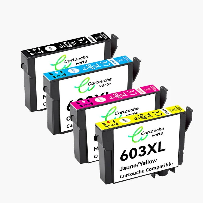 EPSON 603XL Cartouche d'encre Compatible - 4 Couleurs | Recyclée et écologique - Format XL