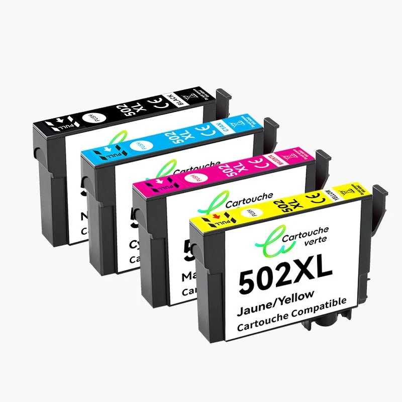 EPSON 502XL Cartouche d'encre Compatible - 4 Couleurs | Recyclée et écologique - Format XL