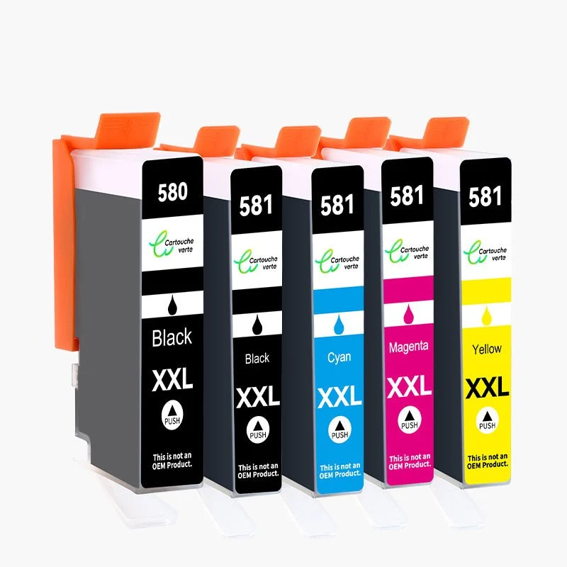 CANON PGI-580XL/CLI-581XL Cartouche d'encre Compatible - 4 Couleurs | Recyclée et écologique - Format XL