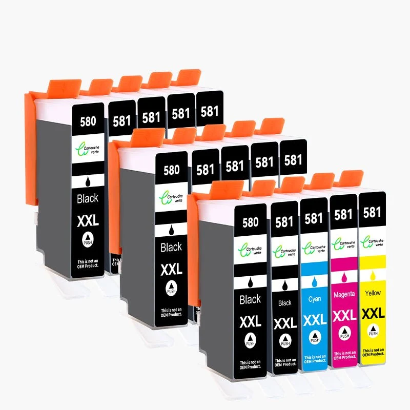 CANON PGI-580XL/CLI-581XL Cartouche d'encre Compatible - 4 Couleurs | Recyclée et écologique - Format XL
