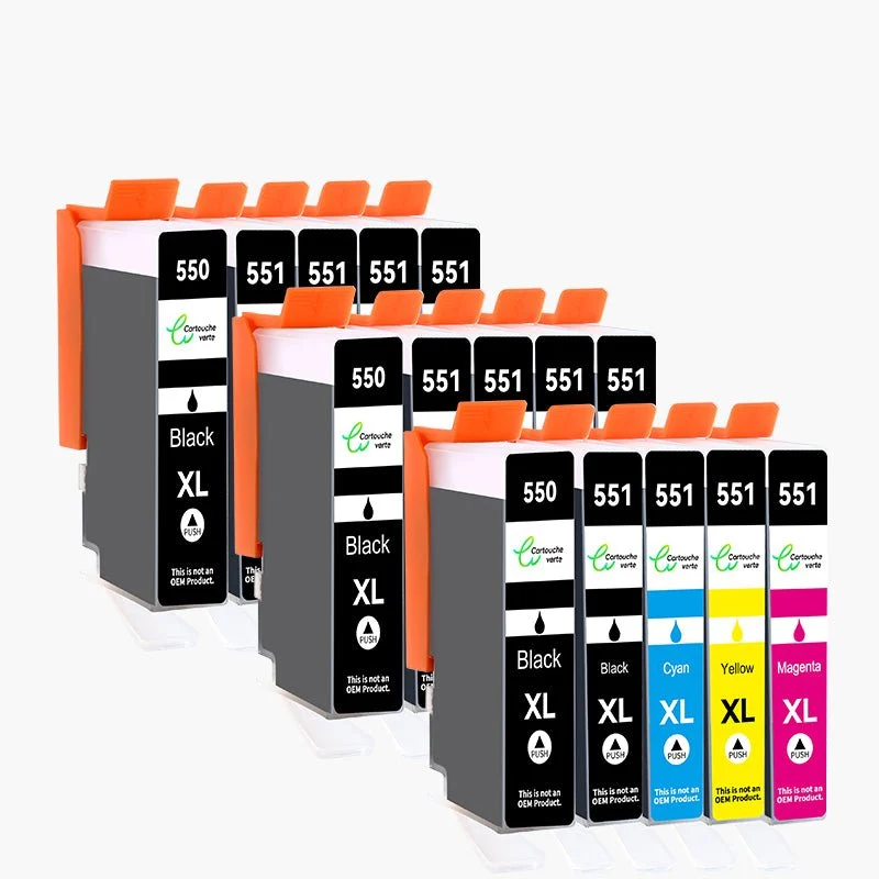 CANON PGI-550/CLI-551 XL Cartouche d'encre Compatible - 4 Couleurs | Recyclée et écologique - Format XL