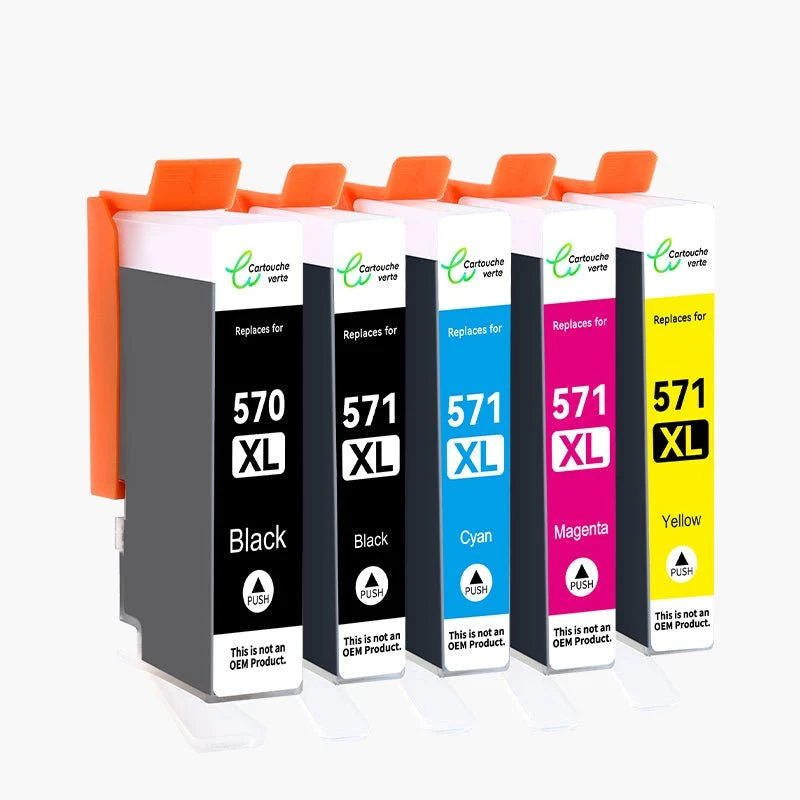 CANON PGI-570/CLI-571XL Cartouche d'encre Compatible - 4 Couleurs | Recyclée et écologique - Format XL