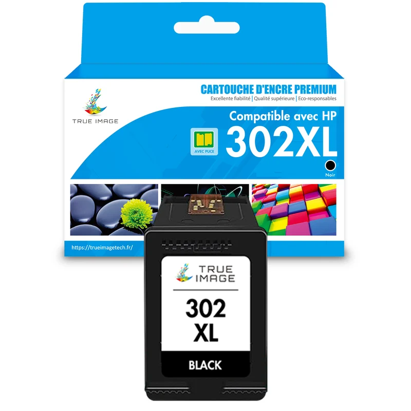 Compatible HP 302 302XL (F6U68AE) Noir Cartouche d'encre
