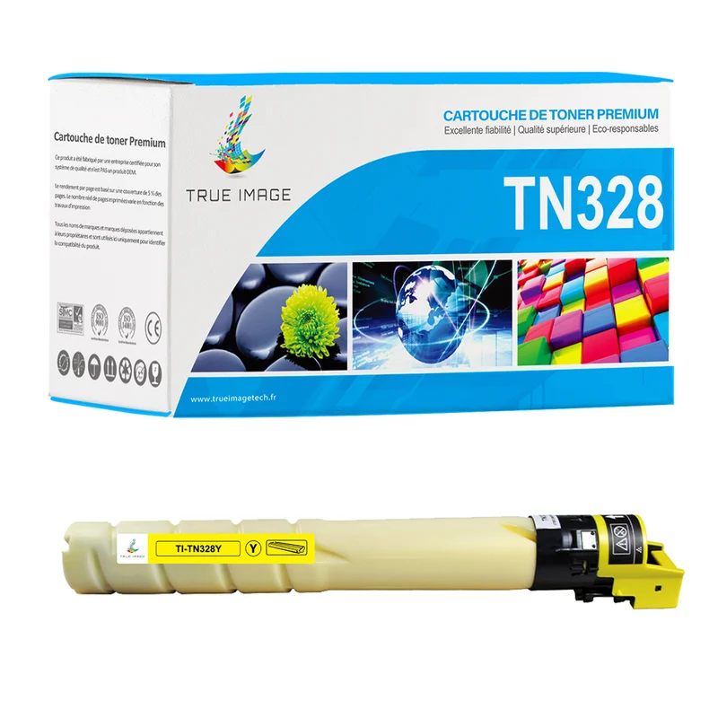 Compatible Konica Minolta TN328Y Toner Jaune 28000 pages
