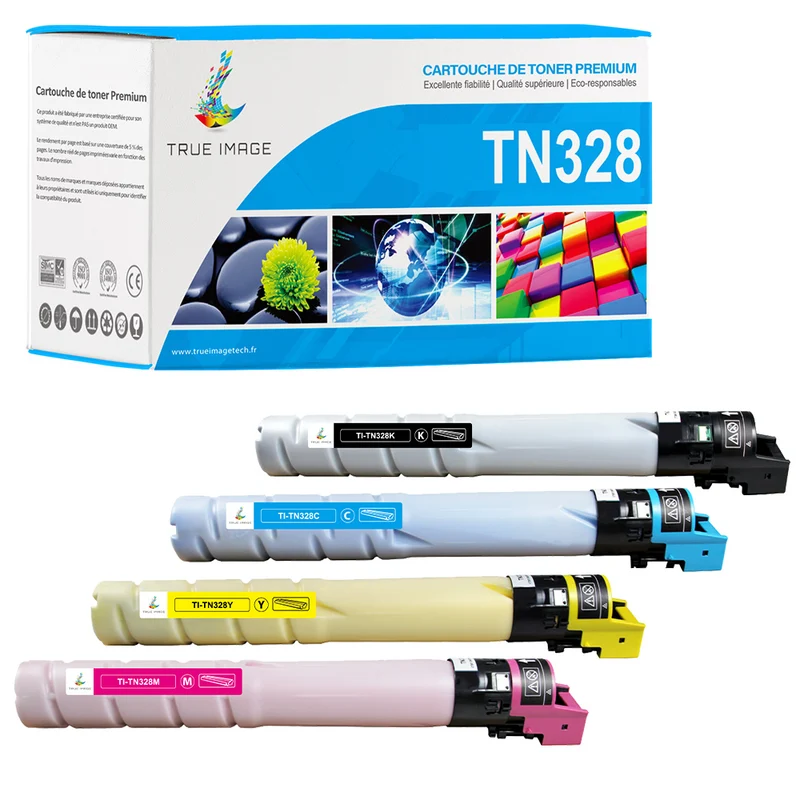 Pack Konica Minolta TN328 CMYK Toners Compatibles bizhub C250i, C300i, C360i
