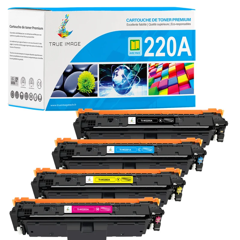 HP Color LaserJet Pro MFP 4302fdw Pack Toners Compatibles (Avec Puce) - 220A 220X
