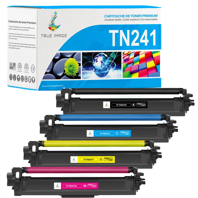 Compatible Brother TN241 Toners pour Brother MFC-9340CDW/ DCP-9020CDW/ MFC-9340CDW