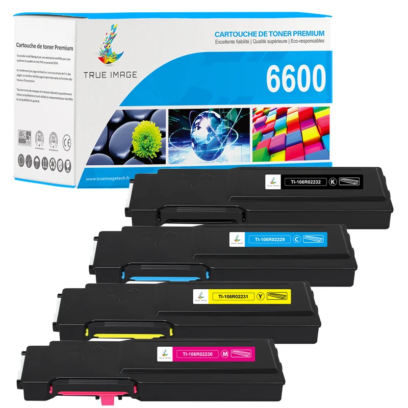 Xerox Phaser 6600 / Workcentre 6605 Pack 4 couleurs Toners Compatibles