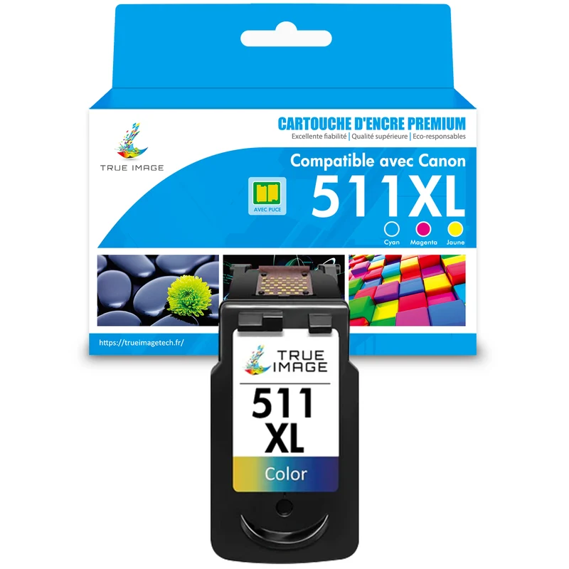 Compatible Canon CL-511XL Couleur (cyan, jaune, magenta) Cartouche d'encre