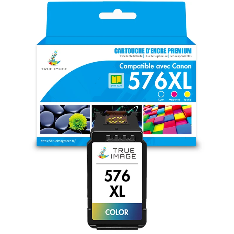 Compatible Canon CL-576 576XL Couleur (cyan, jaune, magenta) Cartouche d'encre