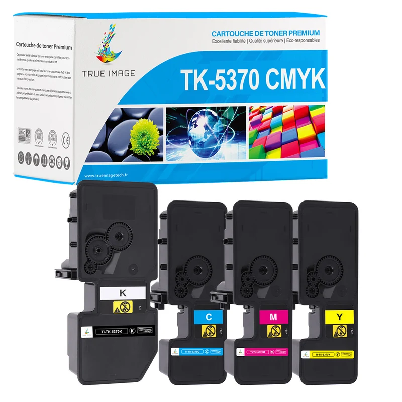 Pack 4 Couleurs Kyocera TK-5370 CMYK Toners Compatibles