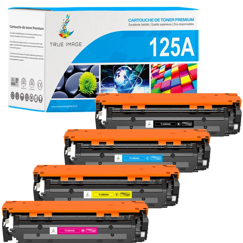 Multipack HP 125A CMYK Toners compatibles | CB540A CB541A CB542A CB543A